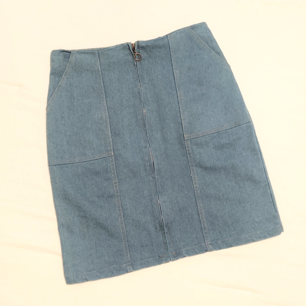 Light Wash Denim Skirt